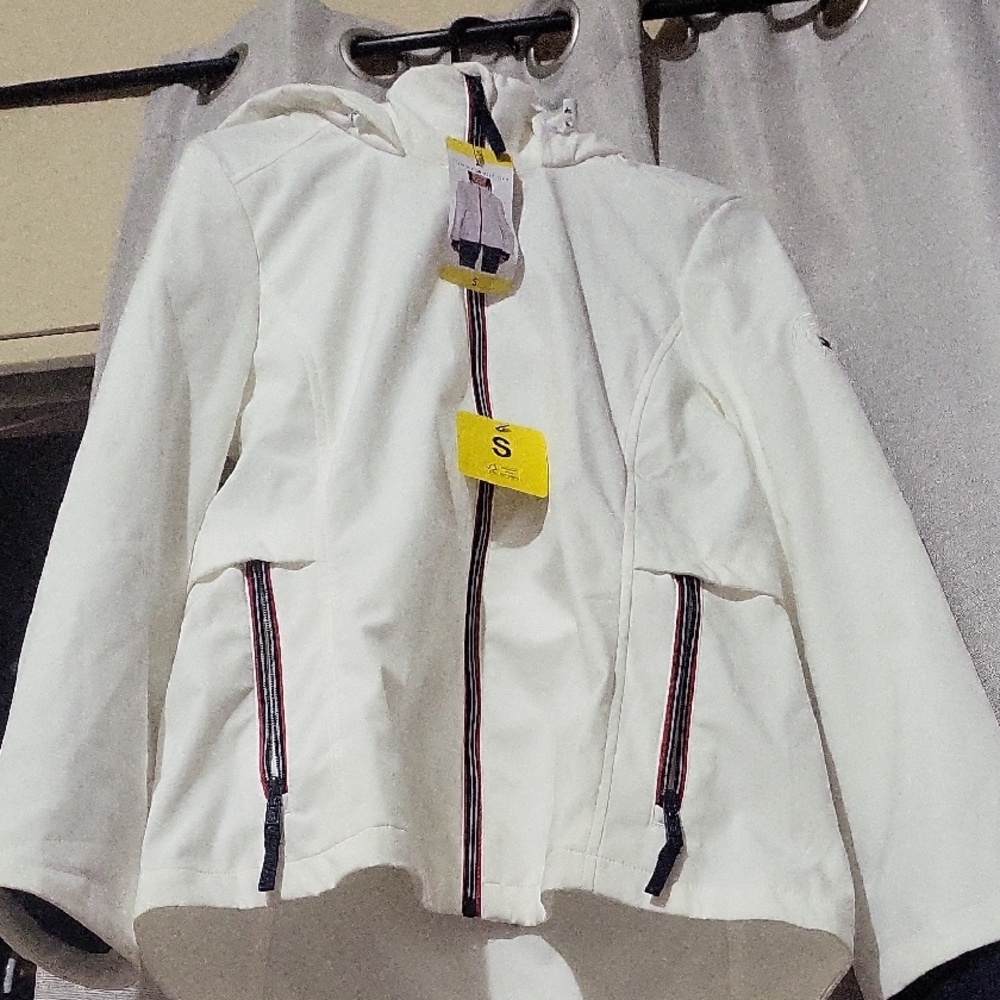 Tommy Hilfiger White and Black Puffer Jacket